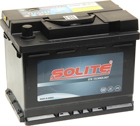 6СТ60(0), Аккумулятор SOLITE EFB 60А/ч обратная полярность
