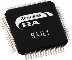 Фото 1/4 R7FA4E10D2CFM#AA0, 32bit ARM Cortex M33 Microcontroller, RA4E1, 100MHz, 512 kB Flash, 64-Pin LQFP