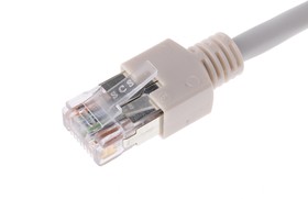 Фото 1/3 GPCPCF010-888H, Cat5e Straight Male RJ45 to Straight Male RJ45 Ethernet Cable, F/UTP, Grey LSZH Sheath, 1m