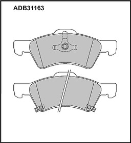 ADB31163, Колодки тормозные дисковые | перед |
