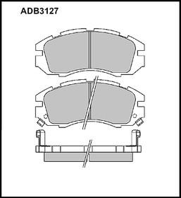 ADB3127, Колодки тормозные дисковые | перед |