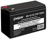 Фото 1/5 Exegate EX282968RUS Аккумуляторная батарея HR 12-12 (12V 12Ah 1251W, клеммы F2)