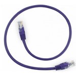 Патч-корд UTP кат.5e, 0.5м, литой, многожильный фиолетовый PP12-0.5M/V