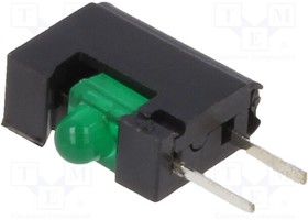 2698.8080, LED; in housing; green; 2mm; No.of diodes: 1; 20mA; 40°; 2.6?10mcd