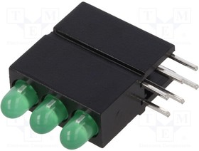 1882.8881, LED; in housing; green; 2.8mm; No.of diodes: 3; 20mA; 40°; 10?20mcd