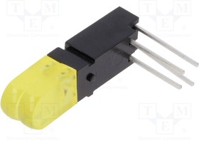 1803.7731, LED; in housing; yellow; No.of diodes: 2; 20mA; 100°; 25?50mcd