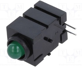 1807.8031, LED; in housing; green; 5mm; No.of diodes: 1; 20mA; 60°; 15?30mcd