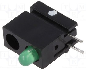 1801.0833, LED; in housing; green; 2.8mm; No.of diodes: 1; 2mA; 60°; 1?5mcd