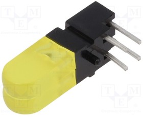 1802.7732, LED; in housing; yellow; No.of diodes: 2; 20mA; 100°; 25?50mcd