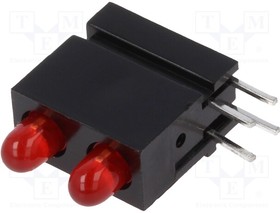 1801.1131, LED; in housing; red; 2.8mm; No.of diodes: 2; 20mA; 60°; 15?30mcd