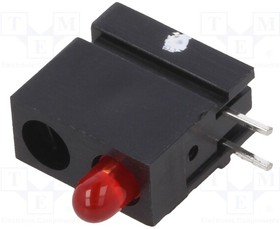 1801.2033, LED; in housing; red; 2.8mm; No.of diodes: 1; 2mA; 60°; 1.2?4mcd