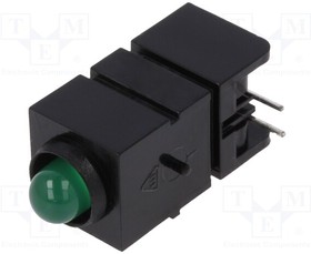 1800.8032, LED; in housing; green; 5mm; No.of diodes: 1; 20mA; 60°; 15?30mcd