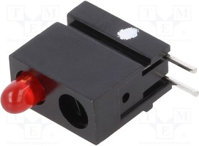 1801.0233, LED; in housing; red; 2.8mm; No.of diodes: 1; 2mA; 60°; 1.2?4mcd