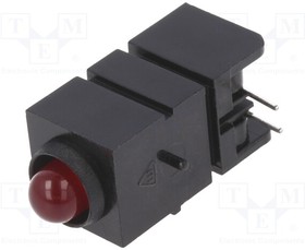 1800.2032, LED; in housing; red; 5mm; No.of diodes: 1; 20mA; Lens: red,diffused