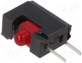 2698.8020, LED; in housing; red; 2mm; No.of diodes: 1; 20mA; Lens: red,diffused