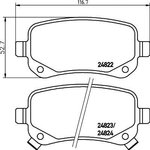 2482201, К-кт дисковых колодок VW ROUTAN 08-, CHRYSLER GRAND VOYAGER 07- ...