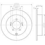 Диск тормозной задний с покрытием PRO CITROEN/ MITSUBISHI/PEUGEOT TEXTAR 92167003