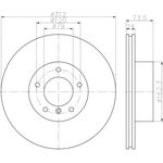 92176105, Диск тормозной BMW 3 (F30) 11- с покрытием PRO+