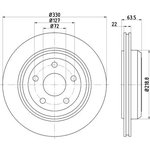 Диск тормозной задний JEEP Grand Cherokee IV 2010-  /Vent D=350mm TEXTAR 92273403