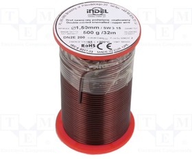 DN2E1,50-500G, Coil wire; double coated enamelled; 1.5mm; 0.5kg; -65?200°C