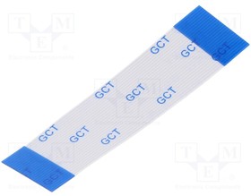 05-24-A-0050-A-4-06-4-T, FFC / FPC Jumper Cables 0.5mmP. FlatFlexCble, 24Contact, Conductor SameSide, Len50mm/2in, Tin Plt