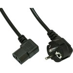 AK-PC-02A, Кабель, угловая вилка CEE 7/7 (E/F), IEC C13 "мама" 90°, 1,5м