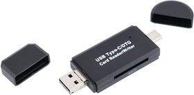Фото 1/4 Картридер VIXION AD63 SD, MicroSD с разъемами USB, Micro USB, Type C