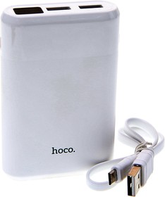 B35B white, Аккумулятор внешний 8000мА/ч для зарядки мобильных устройств HOCO