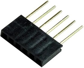 6fx1L-254mm, Headers & Wire Housings 2.54mm (0.1") 6-pin wire wrap fem header