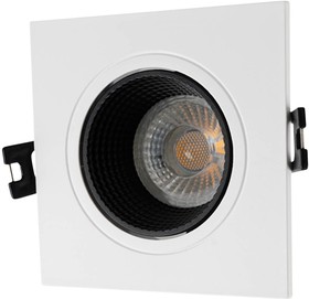 Denkirs DK3071-WH+BK Встраиваемый светильник, IP 20, 10 Вт, GU5.3, LED, белый/черный, пластик