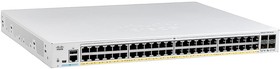 Коммутатор CISCO Catalyst 1000 48x 10/100/1000 Ethernet RJ-45 ports, 4x 1G SFP uplinks , Fanless, C1000-48T-4G-L