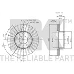 209945, 209945NK_диск тормозной передний!\ Fiat Ducato, Peugeot Boxer ...