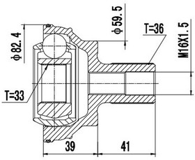 Z87474R, Шрус Наружный
