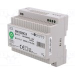 DIN100W24, Power supply: switched-mode; 100W; 24VDC; for DIN rail mounting