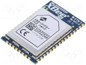 XB8-DMPS-002, Модуль: RF; PCB; XBee; 863-870МГц; -101дБм; 14дБм; SMD; 48/27мА