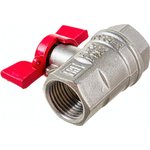 Кран шаровой латунный PREMIUM для ВОДЫ 1/2дюйм ВР/ВР. бабочка НИКЕЛИР-Й ...