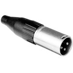 AC3MB-AU, XLR Connectors 3 Pole XLR Male Cable Connector Gold Plated Stamped ...