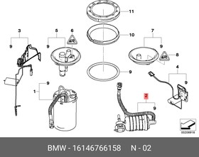 Фильтр топливный BMW 16 14 6 766 158