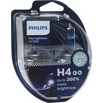 12342RGT2, Лампа 12V H4 60/55W P43t-38 +200% бокс (2шт.) Racing Vision GT 200 PHILIPS