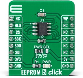Фото 1/3 MIKROE-4422, EEPROM 5 Click EEPROM Add On Board for M95M04