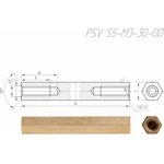 PSV S5-M3-30-00 Стойка для печатных плат, латунь ( аналог PCHSS-30 ...