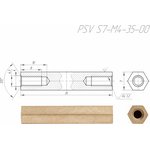 PSV S7-M4-35-00 Стойка для печатных плат, латунь ( аналог DI7M4x35)