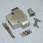 DS1047-25M2L-N, (Кожух DPT-25C мет), Кожух для разъема D-SUB 25 контактов ...