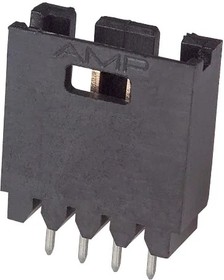 Фото 1/3 5-102202-1, Pin Header, вертикальный, Wire-to-Board, 2.54 мм, 1 ряд(-ов), 4 контакт(-ов), Through Hole Straight