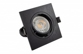 Фото 1/3 Denkirs Светильник встраиваемый, черный, IP 20, 10 Вт, GU5.3, LED, пластик DK3021-BK