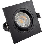Denkirs Светильник встраиваемый, черный, IP 20, 10 Вт, GU5.3, LED, пластик DK3021-BK