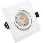 Denkirs Встраиваемый светильник, IP 20, 10 Вт, GU5.3, LED, белый, пластик DK3021-WH