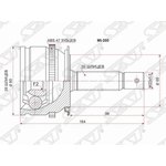 MI-200, Шрус наружный MITSUBISHI L200/TRITON KB4T/KB9T 05-/PAJERO SPORT KH8W 08-