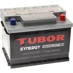 6СТ60(0), Аккумулятор TUBOR Synergy 60А/ч обратная полярность,низкий