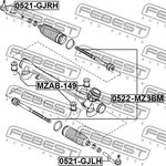 0522MZ3BM, тяга рулевая